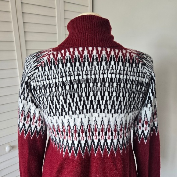 JohnPaulRichard Fair Isle Turtleneck Sweater Women's L Ski Resort Holiday‎ Cozy - Picture 5 of 10
